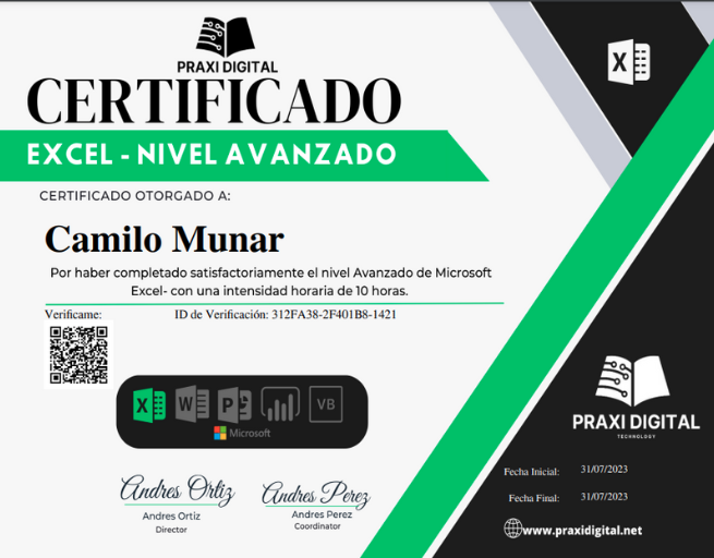 Certificado Excel Avanzado